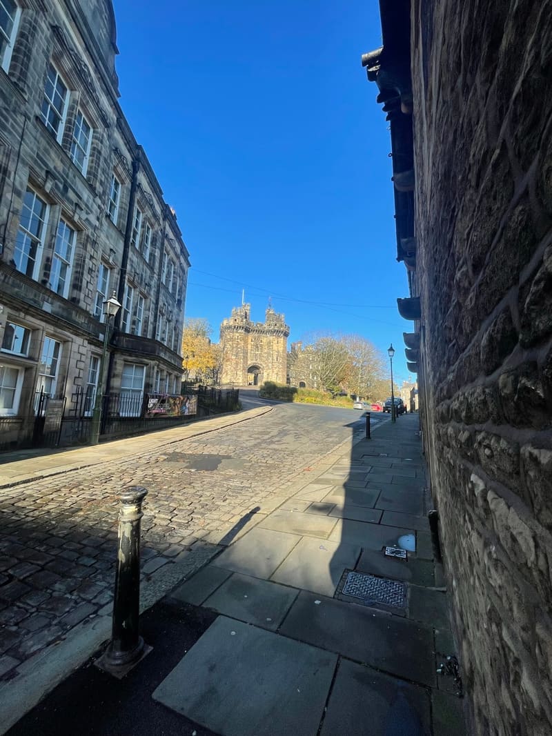 A Lancaster street rising towards the castle